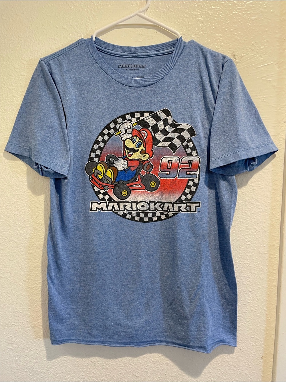 🏎️ Mario Kart '92 Graphic Tee Men's S Raw Hem Streetwear